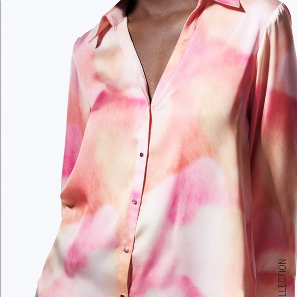 Zara Tie Dye Print Blouse - Picture 4 of 5